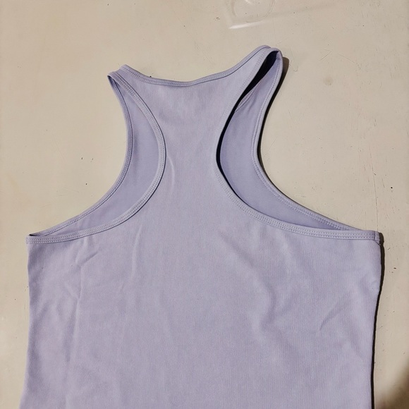 H&M Blue Ribbed Racerback Tank – M - Picture 6 of 7